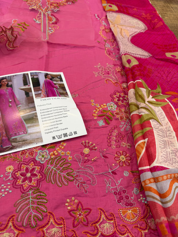 Farah talib aziz pink lawn 2026