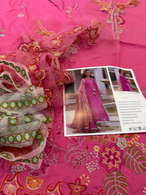 Farah talib aziz pink lawn 2026