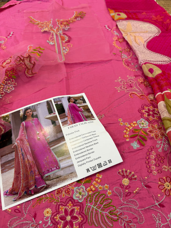 Farah talib aziz pink lawn 2026