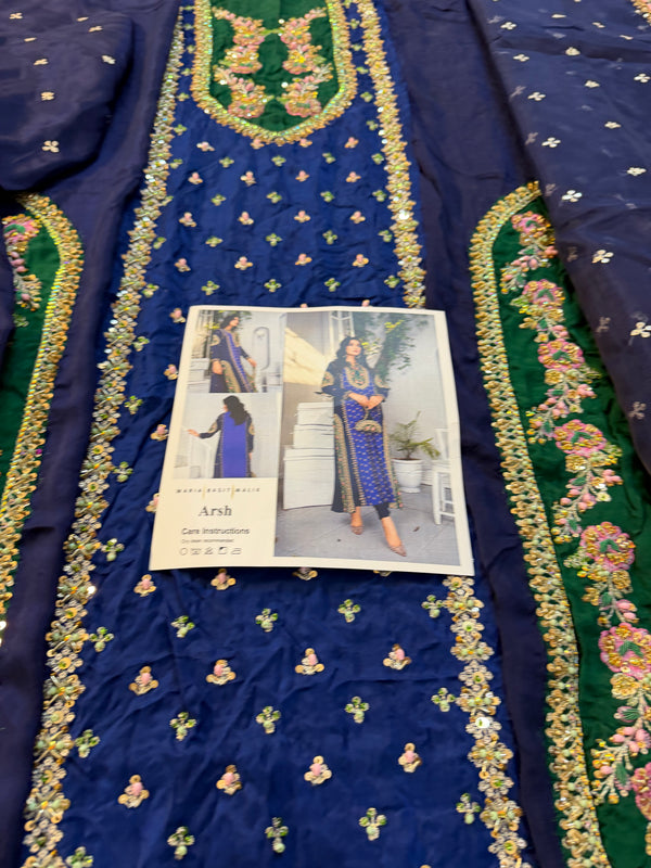 Maria Basit blue wedding edition