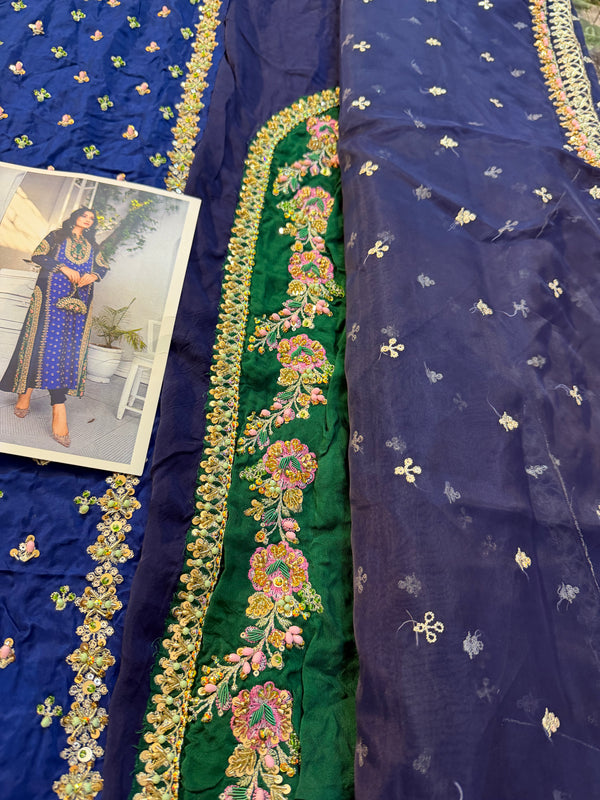 Maria Basit blue wedding edition