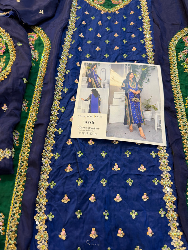 Maria Basit blue wedding edition