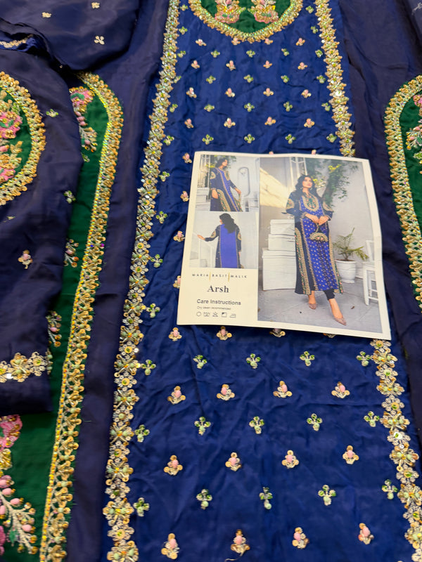 Maria Basit blue wedding edition