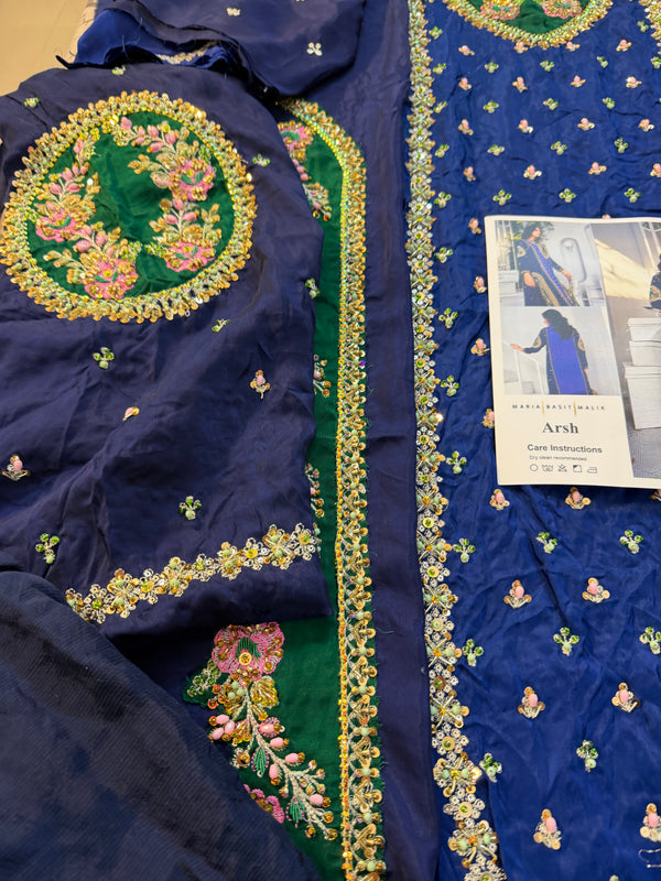 Maria Basit blue wedding edition