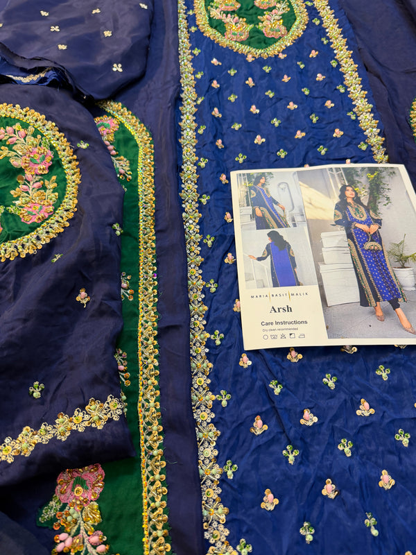 Maria Basit blue wedding edition