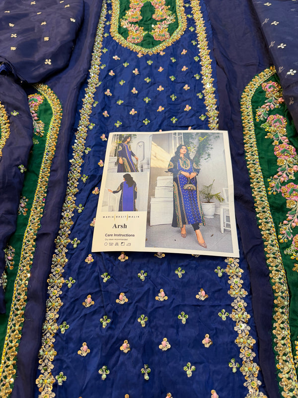 Maria Basit blue wedding edition