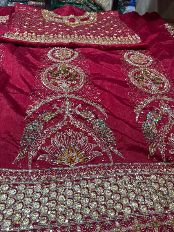 Mohsin Naveed Ranjha red raihastani new  wedding edition