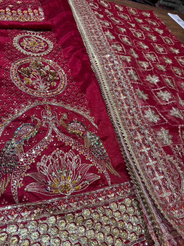 Mohsin Naveed Ranjha red raihastani new  wedding edition