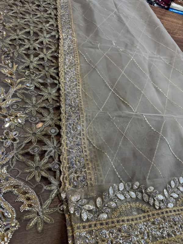 Maria b grey Mbroided  collection 2025
