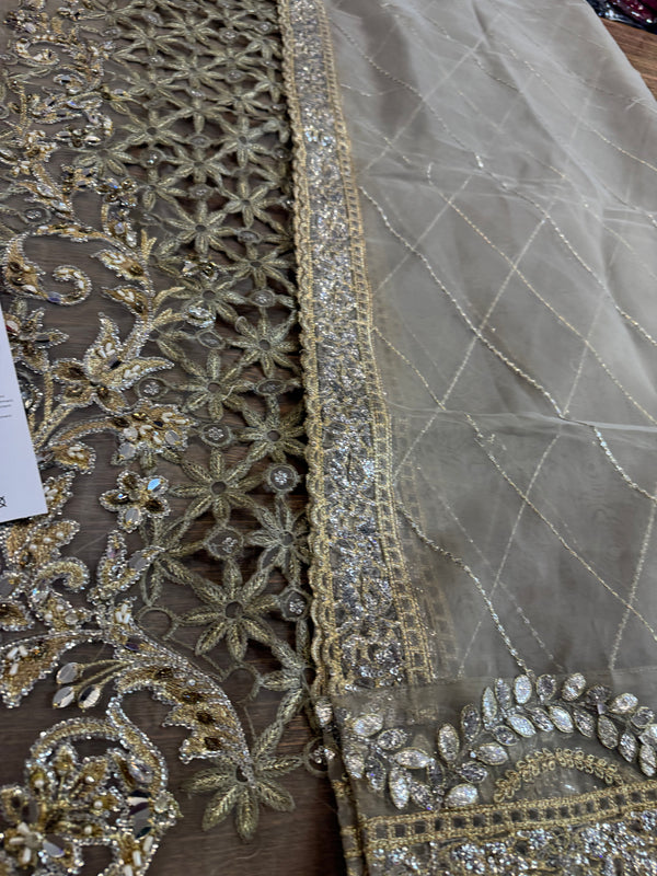 Maria b grey Mbroided  collection 2025