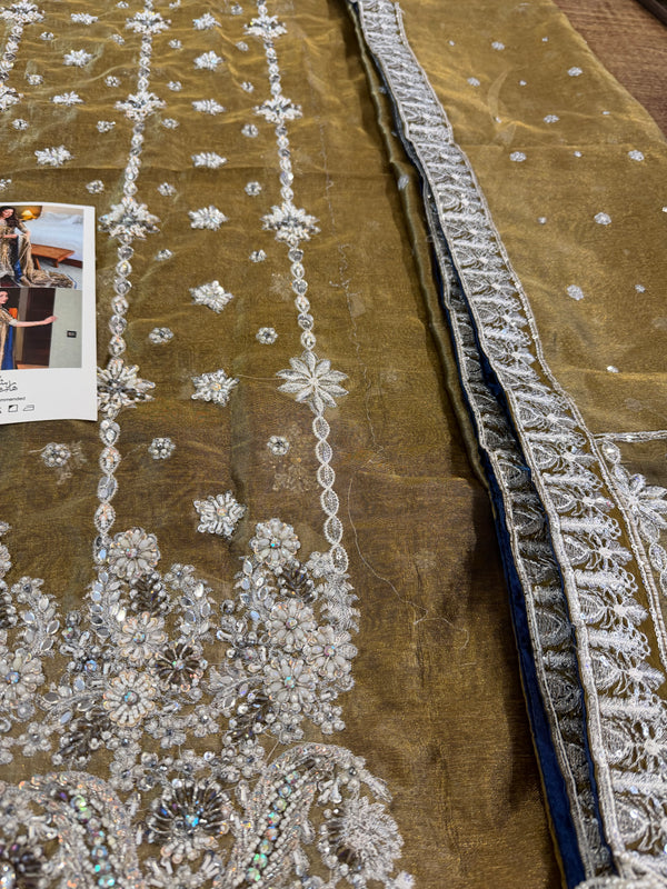 Haris shakeel olive bridal edition chiffon