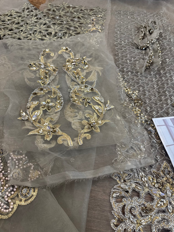 Maria b grey Mbroided  collection 2025
