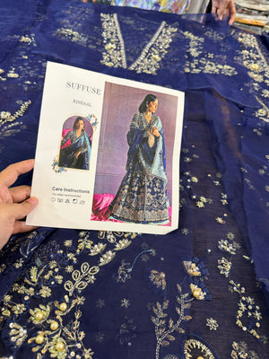 Suffusebysanayasir blue bridal edition chiffon