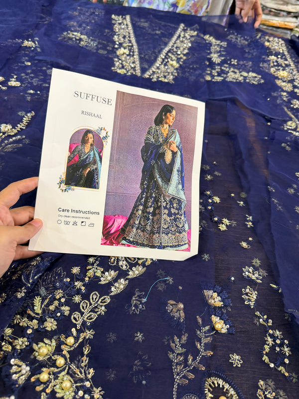 Suffusebysanayasir blue bridal edition chiffon
