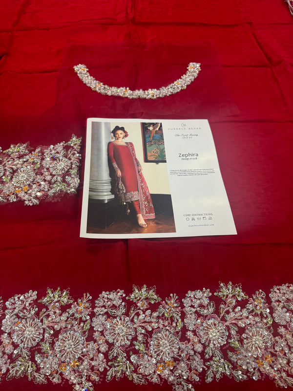 Hussain rehar red wedding edition