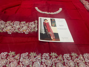 Hussain rehar red wedding edition