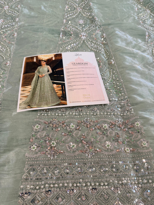 Elaf mint chiffon wedding edition