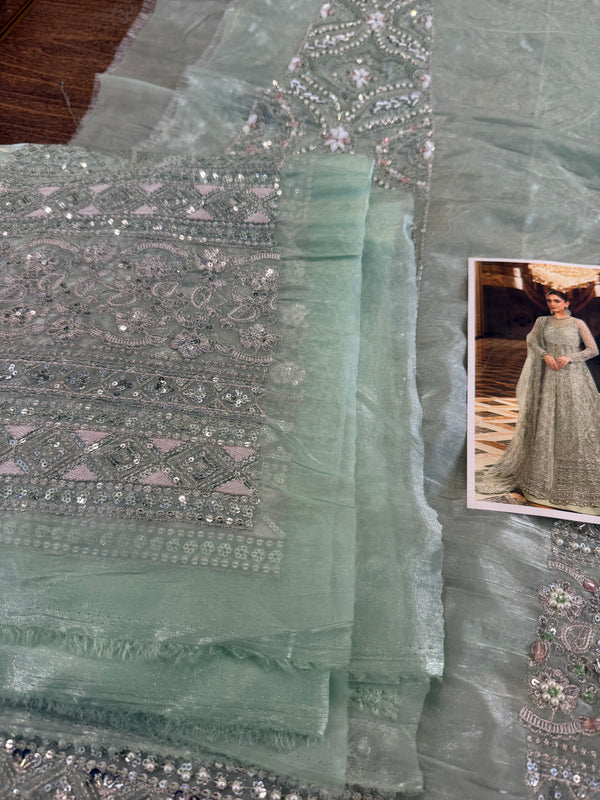 Elaf mint chiffon wedding edition