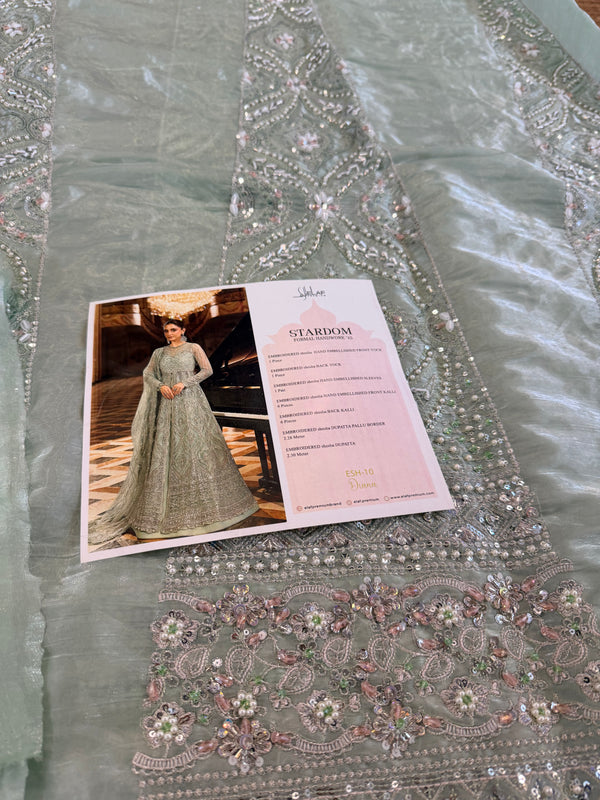 Elaf mint chiffon wedding edition