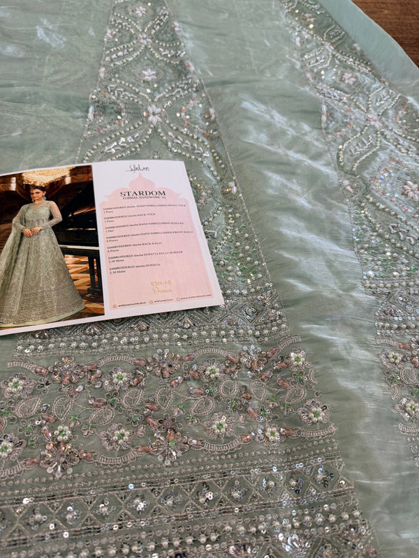 Elaf mint chiffon wedding edition