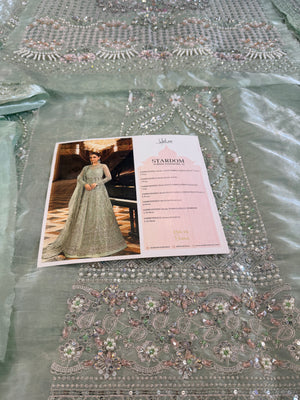Elaf mint chiffon wedding edition