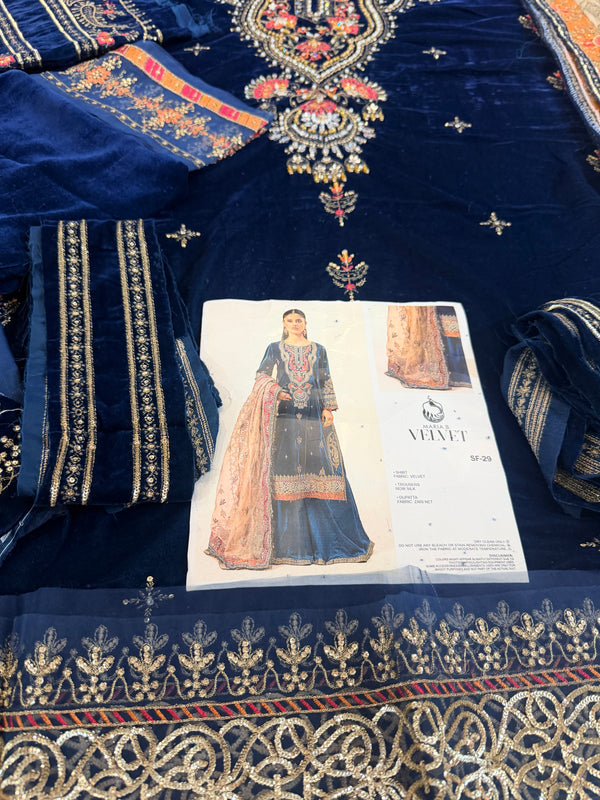 Maria B zink velvet wedding edition