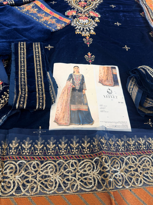 Maria B zink velvet wedding edition