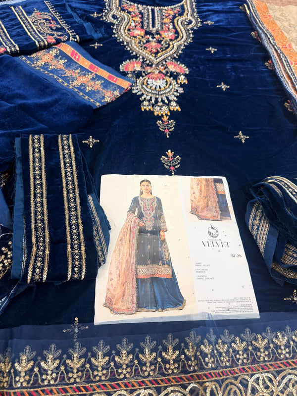 Maria B zink velvet wedding edition