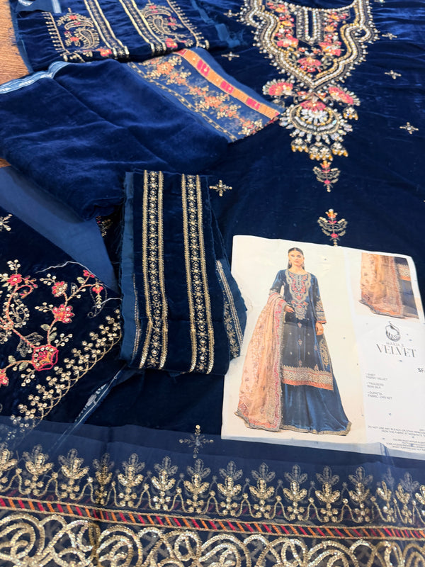 Maria B zink velvet wedding edition