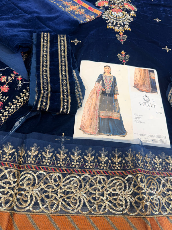 Maria B zink velvet wedding edition