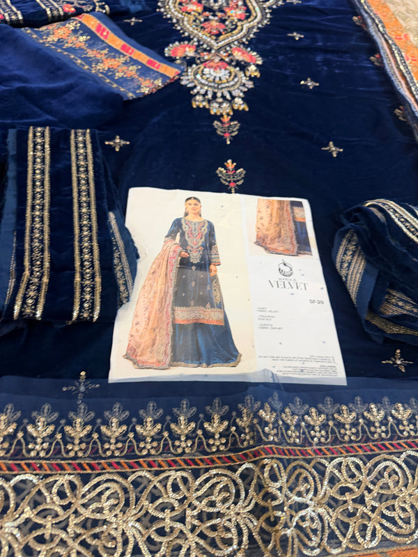 Maria B zink velvet wedding edition