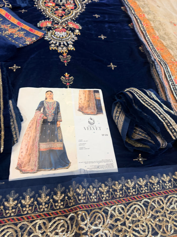 Maria B zink velvet wedding edition