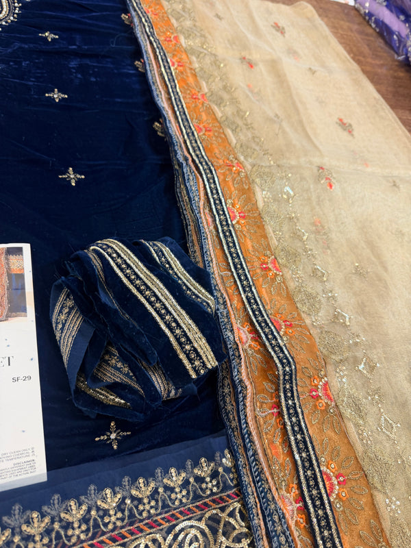 Maria B zink velvet wedding edition