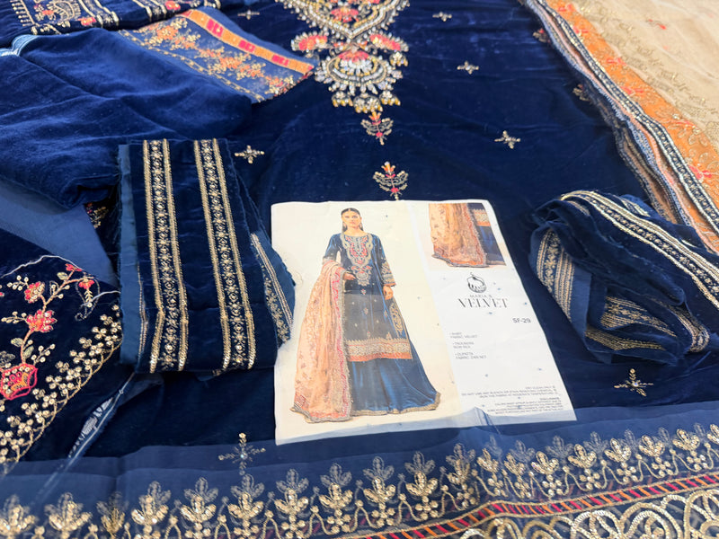 Maria B zink velvet wedding edition