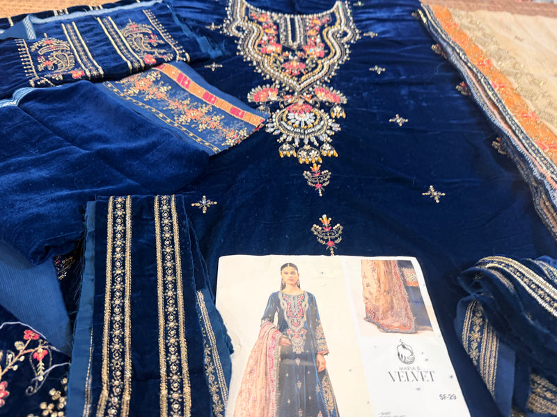 Maria B zink velvet wedding edition