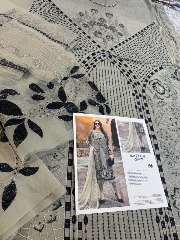 Maria b skin black lawn 2025