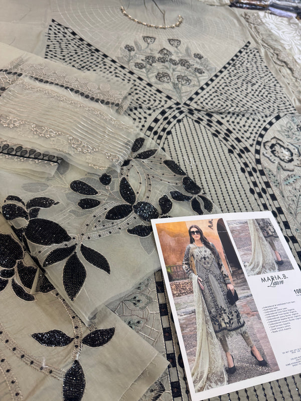 Maria b skin black lawn 2025