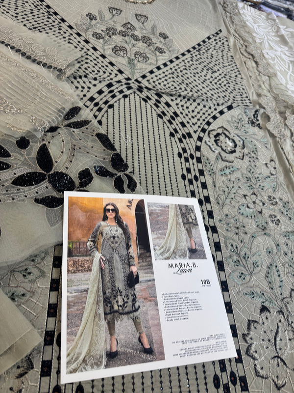 Maria b skin black lawn 2025