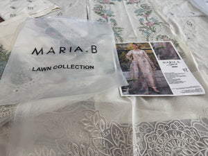 Maria b lawn ivory 2025