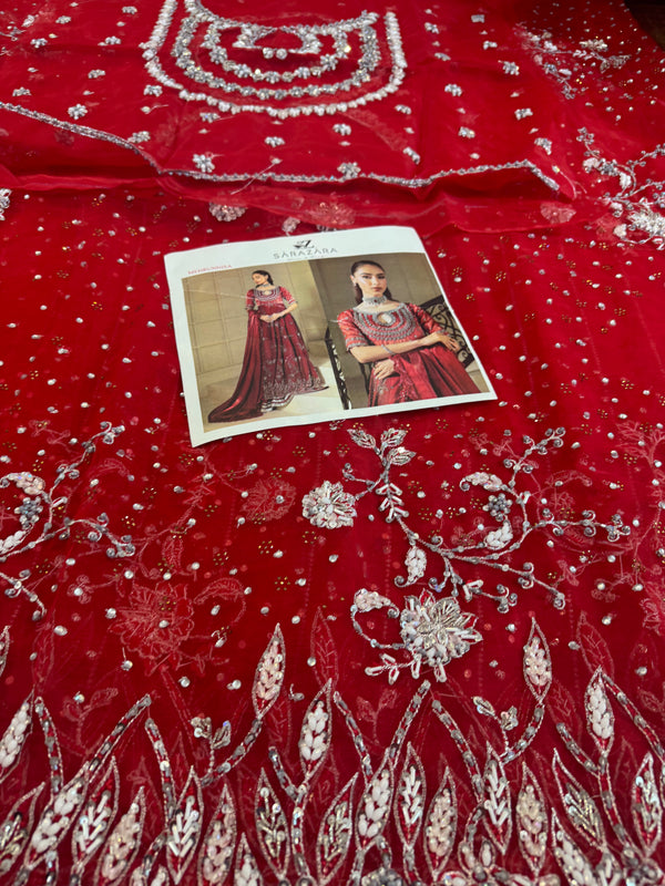 Zaira red maxy wedding edition
