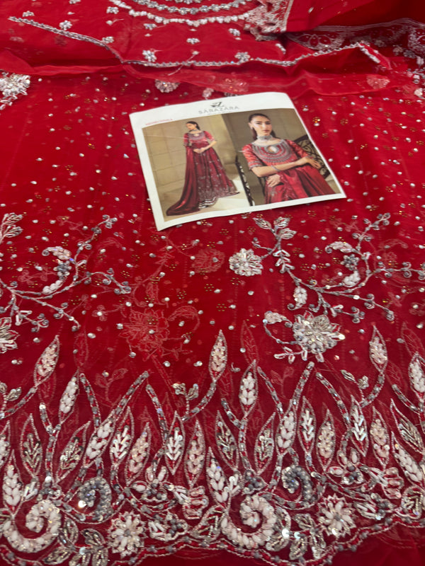 Zaira red maxy wedding edition