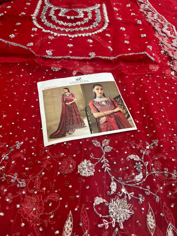 Zaira red maxy wedding edition