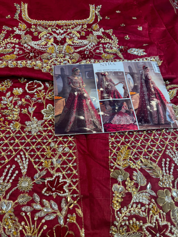 Nayra red bridal chiffon collection