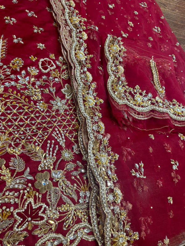 Nayra red bridal chiffon collection