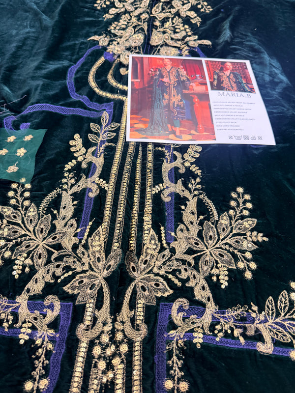 Maria B green velvet collection Maria B green velvet collection