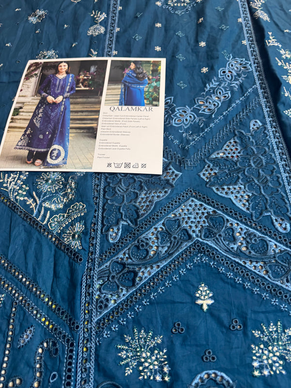 Qalamqar blue edi collection lawn 2025