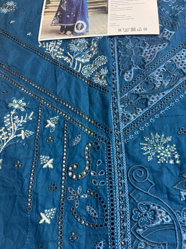 Qalamqar blue edi collection lawn 2025