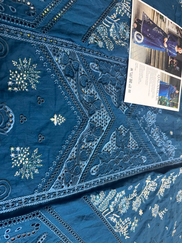 Qalamqar blue edi collection lawn 2025