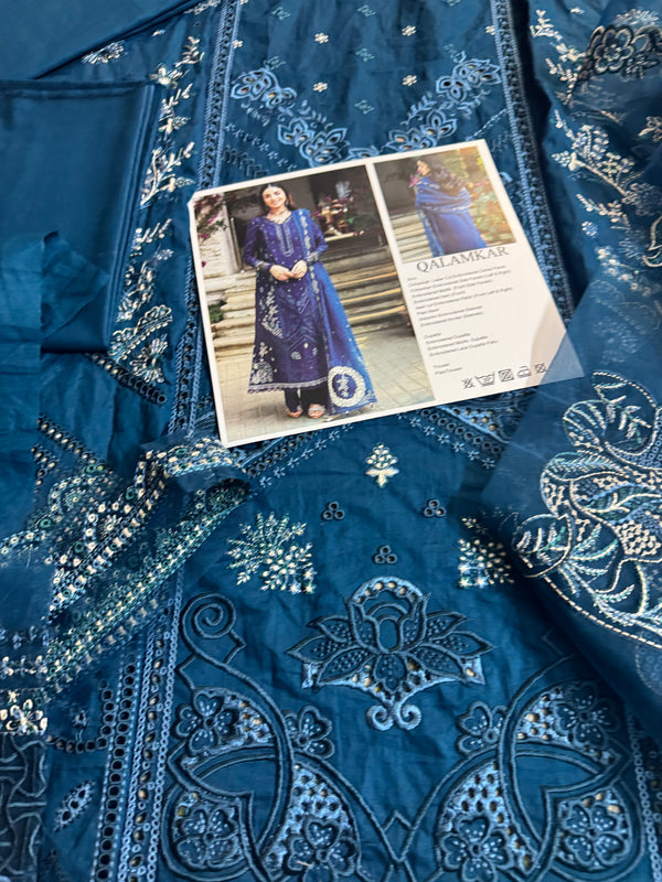 Qalamqar blue edi collection lawn 2025