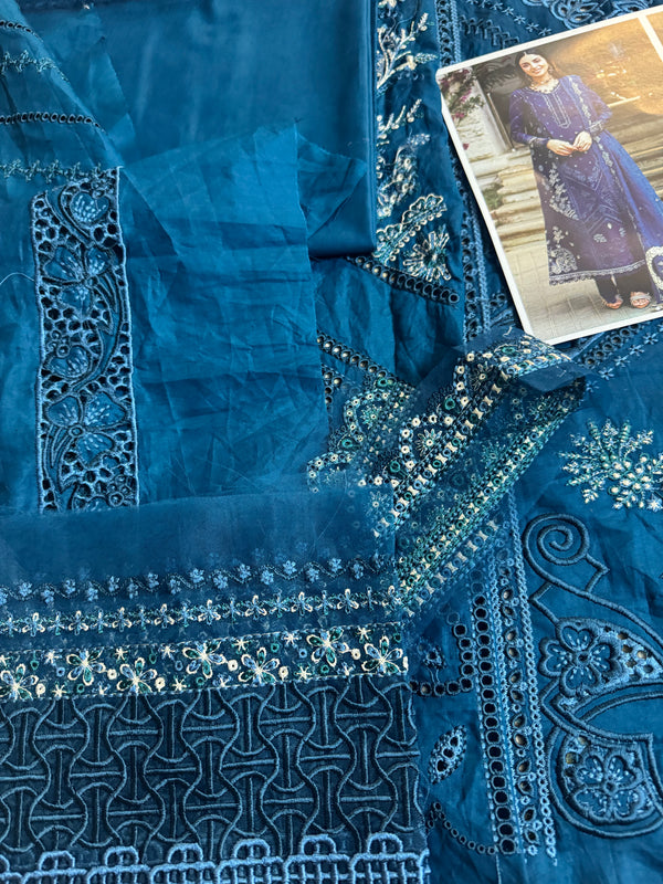 Qalamqar blue edi collection lawn 2025